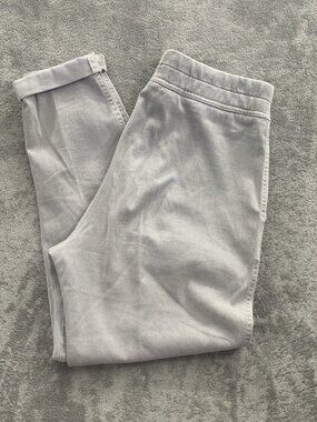 James Perse Pants Womens 0 XS Gray Cotton Drawstring Cuffed Joggers Lounge *FLAW